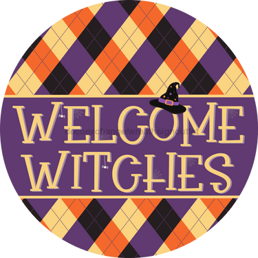 Halloween Sign, Welcome Sign, DCO-00556, Sign For Wreath, 10